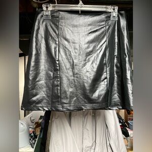 SHEIN Shiny Black Mini Skirt Size Medium NWOT Giveaway